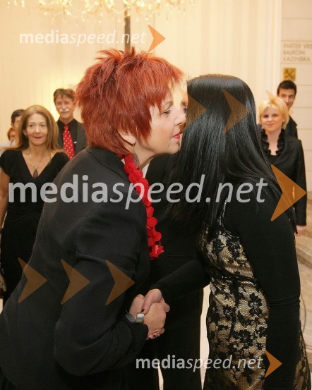 Majda Širca, ministrica za kulturo in Tanja Kangler, soproga Franca Kanglerja44. Borštnikovo srečanje 2009, otvoritev