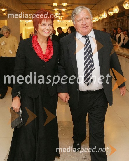 Majda Širca, ministrica za kulturo in Tone Partljič, pisatelj in predsednik sveta Borštnikovega srečanja44. Borštnikovo srečanje 2009, otvoritev