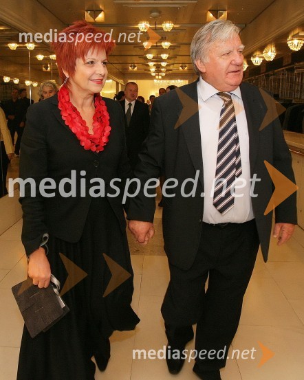 Majda Širca, ministrica za kulturo in Tone Partljič, pisatelj in predsednik sveta Borštnikovega srečanja44. Borštnikovo srečanje 2009, otvoritev