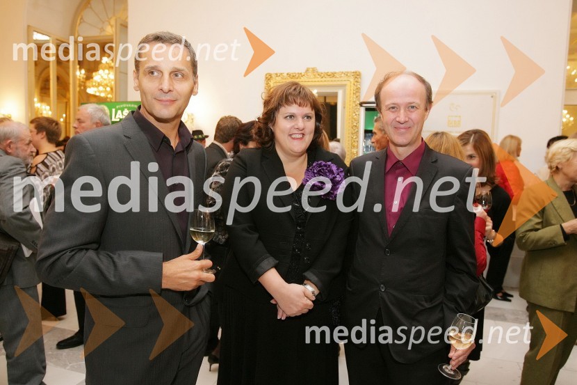 Danilo Rošker, direktor SNG Maribor, Uršula Cetinski, direktorica Slovenskega mladinskega gledališča in Peter Tomaž Dobrila, vodja direktorata za umetnost na Ministrstvu za kulturo RS44. Borštnikovo srečanje 2009, otvoritev