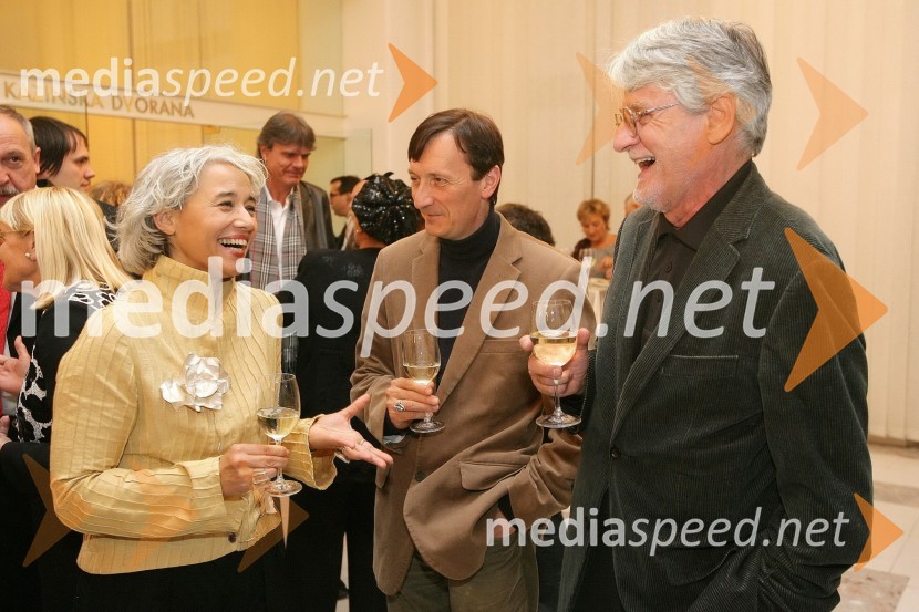 Alja Predan, direktorica Borštnikovega srečanja, Vili Ravnjak, umetniški vodja Drame SNG Maribor in Ivo Svetina, direktor gledališkega muzeja44. Borštnikovo srečanje 2009, otvoritev