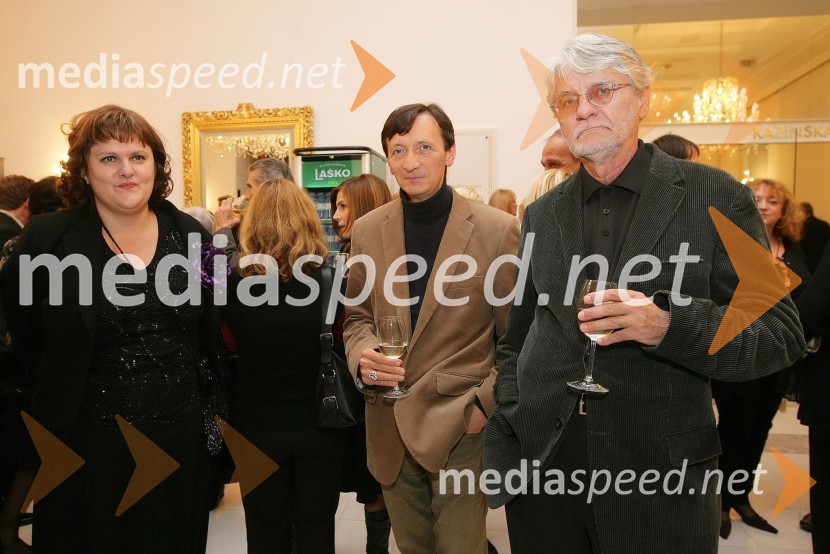 Uršula Cetinski, direktorica Slovenskega mladinskega gledališča, Vili Ravnjak, umetniški vodja Drame SNG Maribor in Ivo Svetina, direktor gledališkega muzeja44. Borštnikovo srečanje 2009, otvoritev