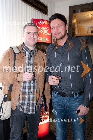 Mha Deželak, Radio 1 in Robert Roškar, modedrator na Radio 1Femme Fatale 2009