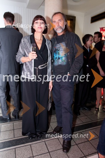 Nina Gazibara, nekdanja manekenka in Dragan Bulič, glasbeni urednik Radia SlovenijaFemme Fatale 2009