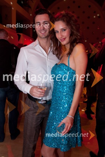 Gregor Bolčina, moderator Radia 1 in Anamarija Avbelj, Miss Universe Slovenije 2008Femme Fatale 2009