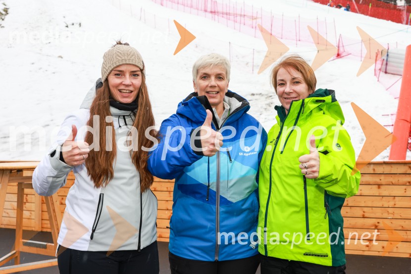  Tina Maze, bivša slovenska alpska smučarka in športna komentatorka, Eurosport;  Nataša Bokal, nekdanja smučarka;  Mateja Svet, nekdanja smučarkaNataša Bokal, V SPOMIN