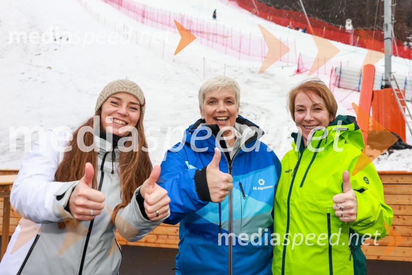  Tina Maze, bivša slovenska alpska smučarka in športna komentatorka, Eurosport;  Nataša Bokal, nekdanja smučarka;  Mateja Svet, nekdanja smučarkaNataša Bokal, V SPOMIN