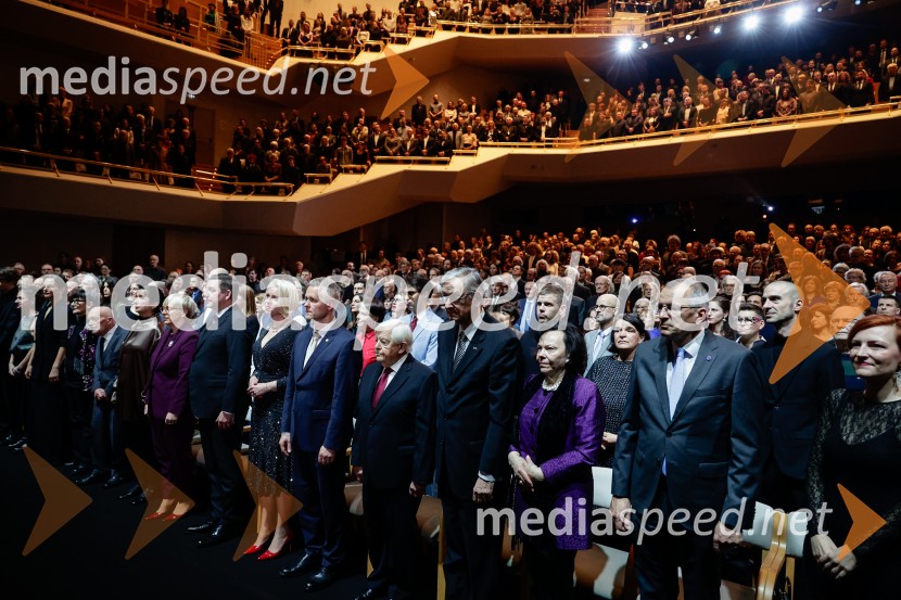 Proslava ob slovenskem kulturnem prazniku s podelitvijo Prešernovih nagrad in nagrad Prešernovega sklada