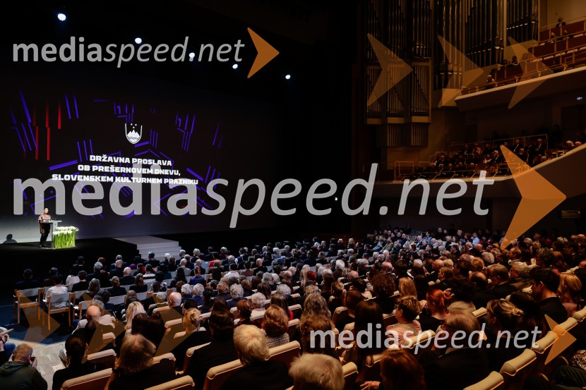 Proslava ob slovenskem kulturnem prazniku s podelitvijo Prešernovih nagrad in nagrad Prešernovega sklada