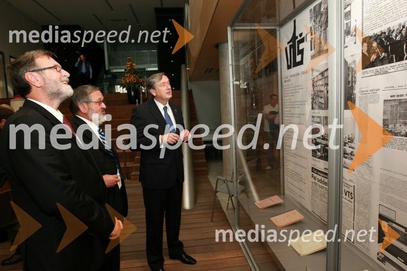 Prof. dr. Ivan Rozman, rektor Univerze v Mariboru, prof. dr. Igor Tičar, dekan Fakultete za elektrotehniko, računalništvo in informatiko (FERI) UM in dr. Danilo Türk, predsednik Republike Slovenije50. obletnica tehniških fakultet Univerze v Mariboru