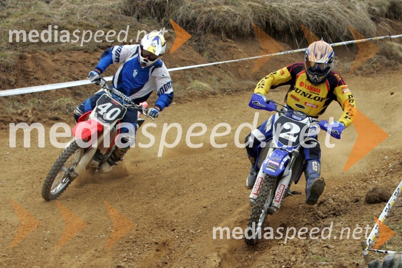 Rok Bekanovič (Rolum RT) in Klemen Gerčar (AMD Sitar Dunlop)MOTOKROS, 1. dirka za DP, Prilipe pri Brežicah