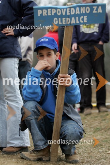 Deček s tabloMOTOKROS, 1. dirka za DP, Prilipe pri Brežicah