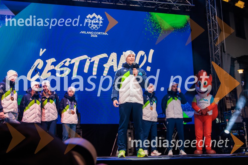 Sprejem olimpijske reprezentance Slovenije Milano Cortina 2026