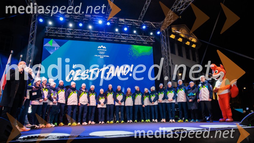 Sprejem olimpijske reprezentance Slovenije Milano Cortina 2026