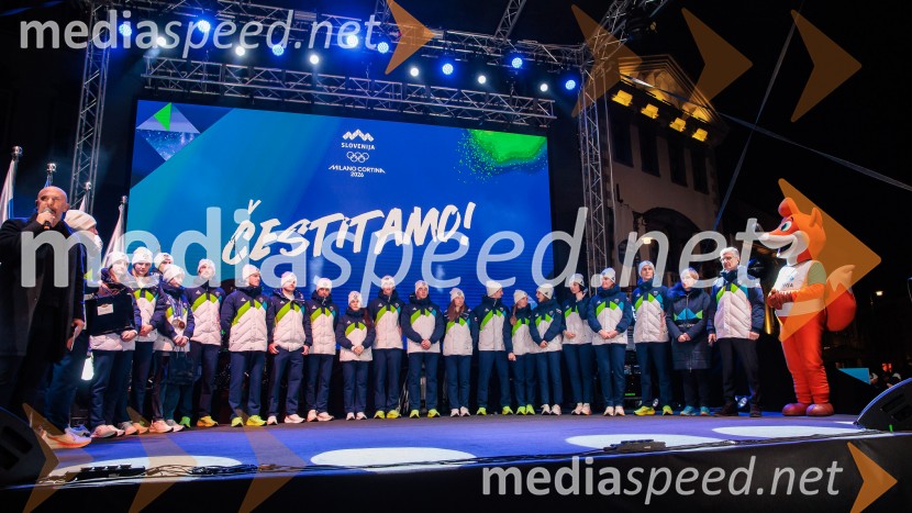 Sprejem olimpijske reprezentance Slovenije Milano Cortina 2026
