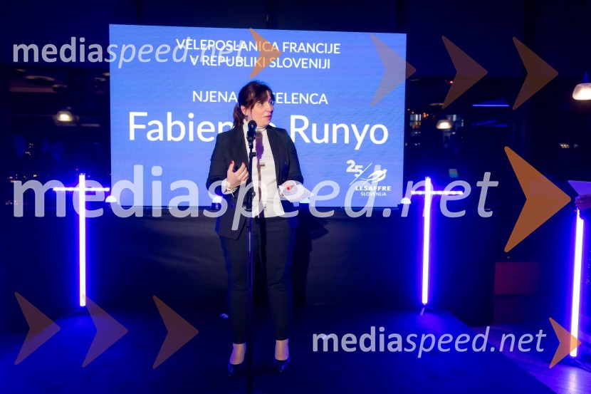 Zbrane je nagovorila tudi Njena ekscelenca, veleposlanica Francije v Republiki Sloveniji, Fabienne Runyo&nbsp;Lesaffre Slovenija obeležil 25. obletnico