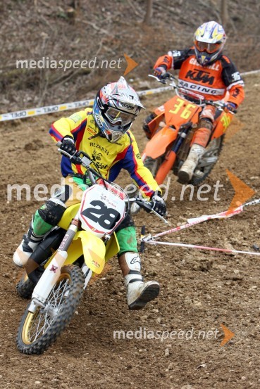 Luka Kutnar (AMD Šentvid) in Jaka Juvan (Geodrill RT)MOTOKROS, 1. dirka za DP, Prilipe pri Brežicah