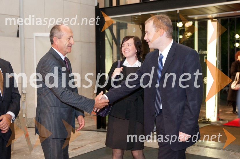 Branko Pavlin, predsednik uprave časopisne družbe Dnevnik in Dr. Matej Lahovnik, minister za gospodarstvoSlovenska gazela 2009
