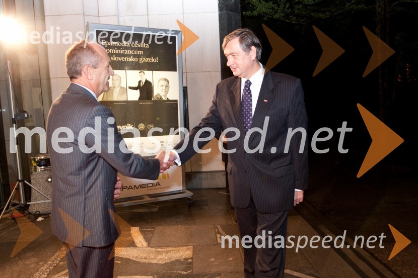 Branko Pavlin, predsednik uprave časopisne družbe Dnevnik in Dr. Danilo Türk, predsednik Republike SlovenijeSlovenska gazela 2009