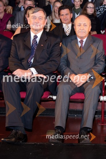 Dr. Danilo Türk, predsednik Republike Slovenije in Branko Pavlin, predsednik uprave časopisne družbe DnevnikSlovenska gazela 2009