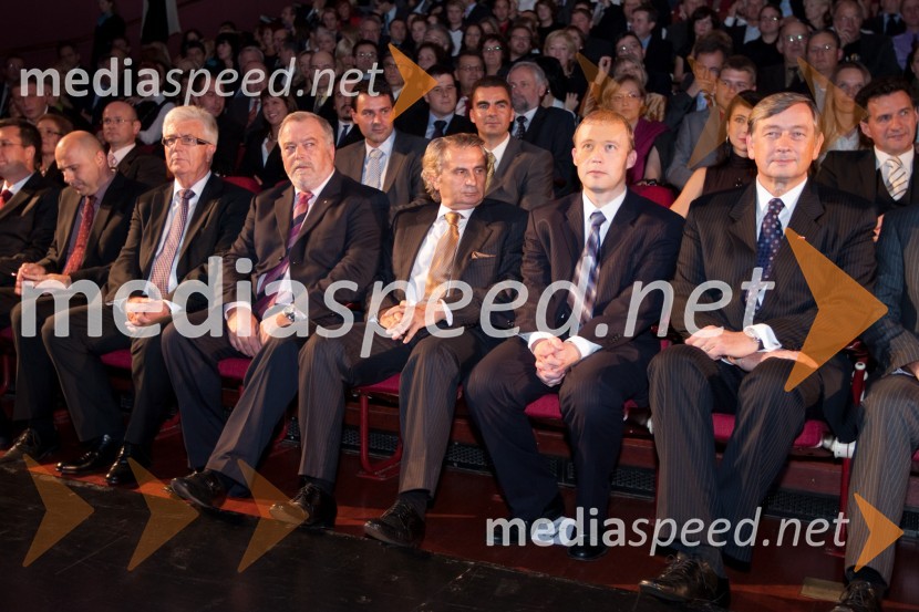 Milan Lukić, Lumar IG d.o.o., Emil Grižon, Finali Trading d.o.o., Hetem Ramadani, Salbatring International d.o.o, Dr. Matej Lahovnik, minister za gospodarstvo, Dr. Danilo Türk, predsednik Republike SlovenijeSlovenska gazela 2009