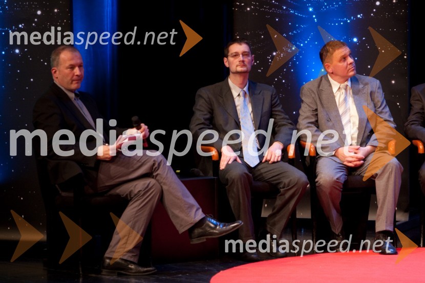 Ali Žerdin, odgovorni urednik časnika Dnevnik, Jure Knez in Andrej Orožen, Dewesoft d.o.o.Slovenska gazela 2009