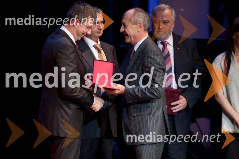 Boštjan Gaberc, Mikrografija d.o.o. in Branko Pavlin, predsednik uprave časopisne družbe DnevnikSlovenska gazela 2009