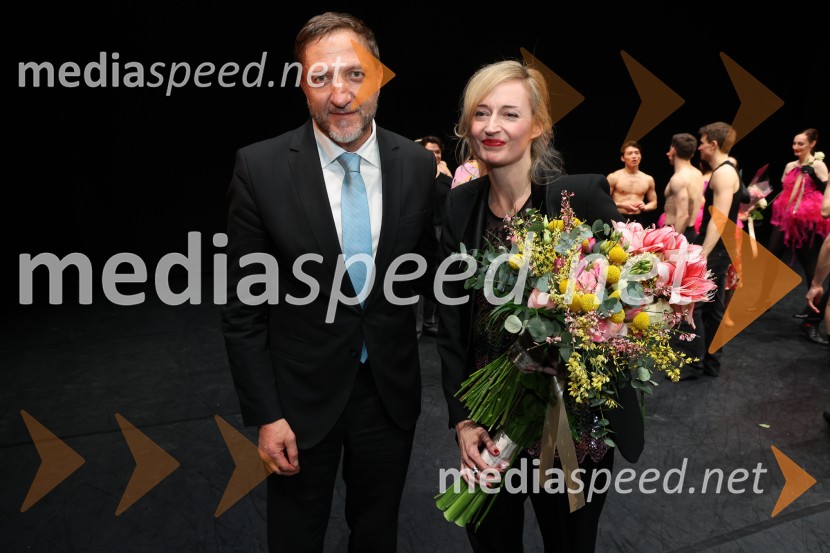  Klemen Boštjančič, minister za finance;  Valentina Turcu, koreografinja in baletna solistkaTramvaj Poželenje, svetovna premiera baleta, SNG Maribor