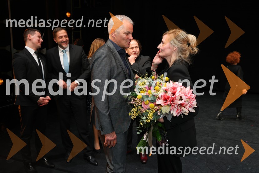  Sašo Arsenovič, župan občine Maribor;  Valentina Turcu, koreografinja in baletna solistkaTramvaj Poželenje, svetovna premiera baleta, SNG Maribor