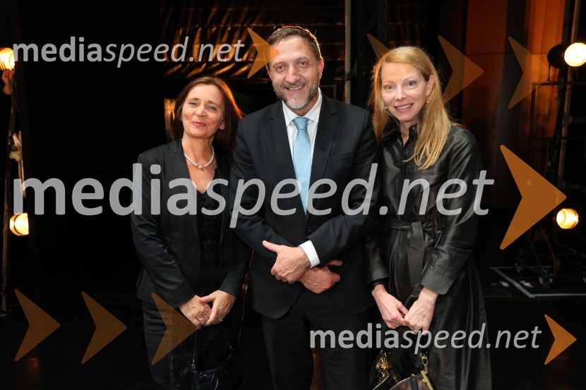 dr. Suzana Žilič Fišer;  Klemen Boštjančič, minister za finance;  Nataša Matjašec Rošker, igralkaTramvaj Poželenje, svetovna premiera baleta, SNG Maribor