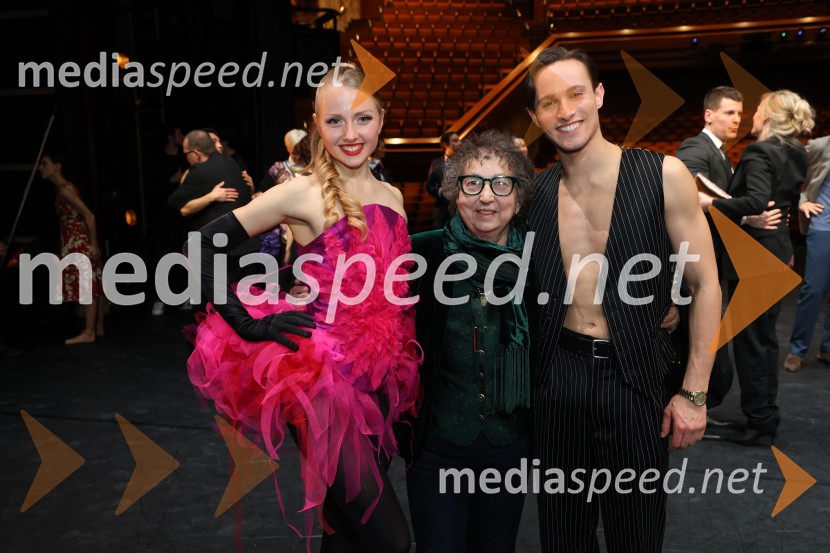  Mina Radaković, baletna plesalka;  Dragica Petrovič, režiserka in producentka;  Davide Buffone, baletni plesalecTramvaj Poželenje, svetovna premiera baleta, SNG Maribor