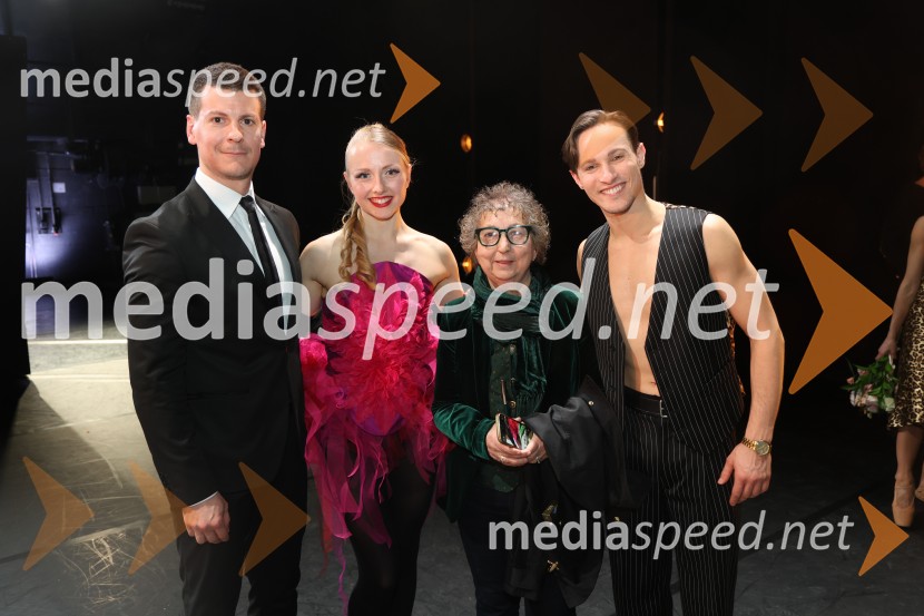  Jan Kovačič, generalni sekretar, Urad predsednice Republike Slovenije;  Mina Radaković, baletna plesalka;  Dragica Petrovič, režiserka in producentka;  Davide Buffone, baletni plesalecTramvaj Poželenje, svetovna premiera baleta, SNG Maribor