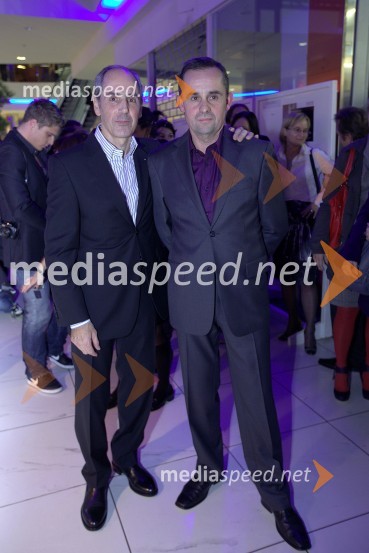 Mag. Jože Ban, direktor Mure - EHM d.o.o in Ciril Bukovec, poslovodjaMura, odprtje nove prodajalne in modna revija