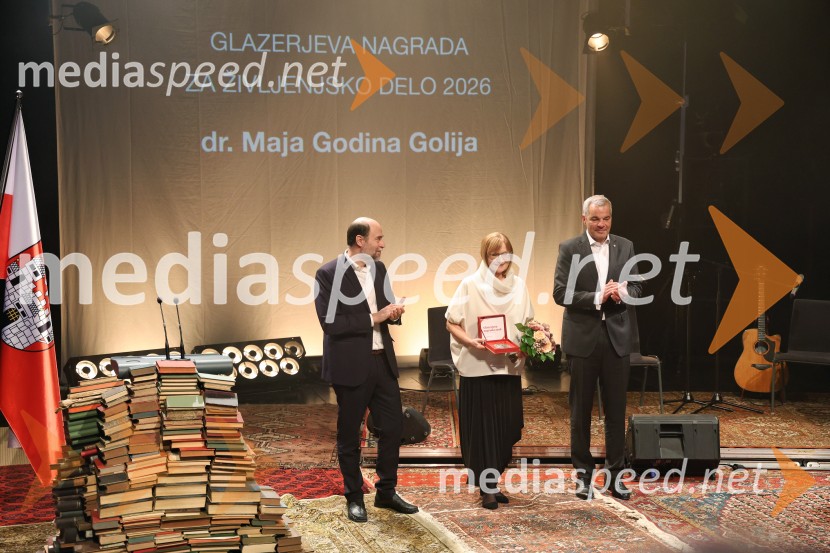 Glazerjeve nagrade 2026: Maja Godina Golija prejela priznanje za življenjsko delo