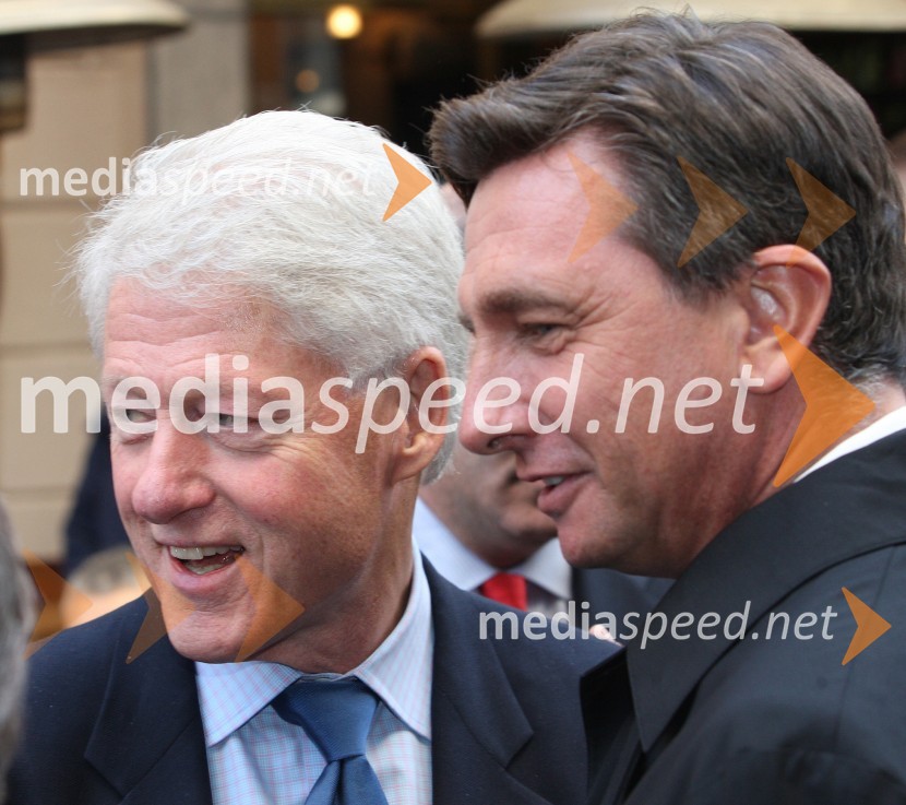 Bill Clinton, 42. predsednik Združenih držav Amerike in Borut Pahor, predsednik Vlade Republike SlovenijeBill Clinton, 42. predsednik ZDA na obisku v Sloveniji, na povabilo Diners Club Slovenija