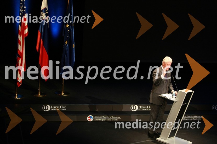 Bill Clinton, 42. predsednik Združenih držav AmerikeBill Clinton, 42. predsednik ZDA na obisku v Sloveniji, na povabilo Diners Club Slovenija