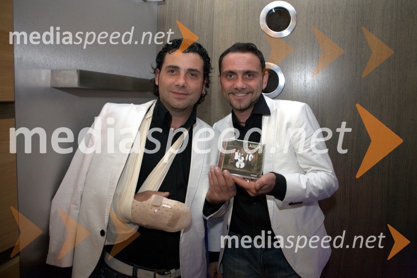 Jože Kontrec in Mišo Kontrec, člana skupine LangaSkupina Langa, promocija novega albuma Sunac