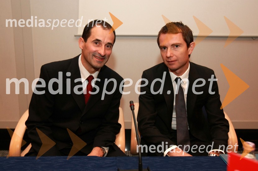 Mag. Janez Kopač, generalni direktor Direktorata za energijo, Ministrstvo za gospodarstvo Republike Slovenije in Tomaž Orešič, EFT Group in predsedujoči konferenciEnergija 2009, 5. mednarodna energetska konferenca