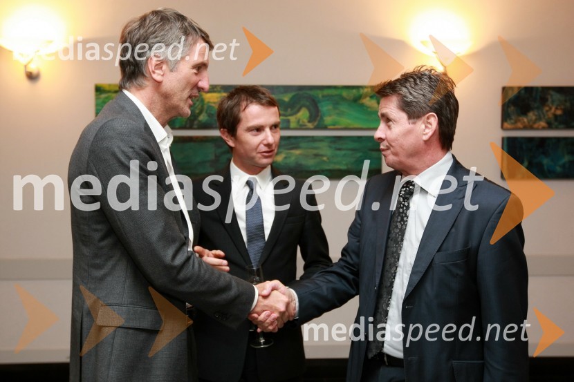 Harald Kogler, član uprave Kelag, Tomaž Orešič, EFT Group in predsedujoči konferenci in Borut Meh, generalni direktor Holdinga Slovenske elektrarne (HSE)Energija 2009, 5. mednarodna energetska konferenca