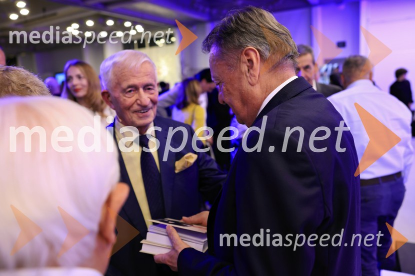 dr. Peter  Čeferin, pravnik, pisatelj;  Zoran Janković, župan, Mestna občina LjubljanaSmeh na sodišču, predstavitev knjige Petra Čeferina