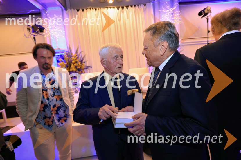 dr. Peter  Čeferin, pravnik, pisatelj;  Zoran Janković, župan, Mestna občina LjubljanaSmeh na sodišču, predstavitev knjige Petra Čeferina