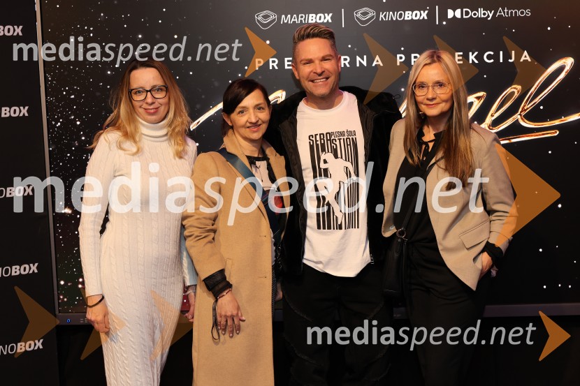  Ksenija Arzenšek, pomočnica direktorja MARIBOX;  Jagoda Đorđević, PR Maribox;  Sebastian Podgornik, pevec in plesalec;  Duška  Žolger, Pepermint PRMichael, premiera filma, Maribox