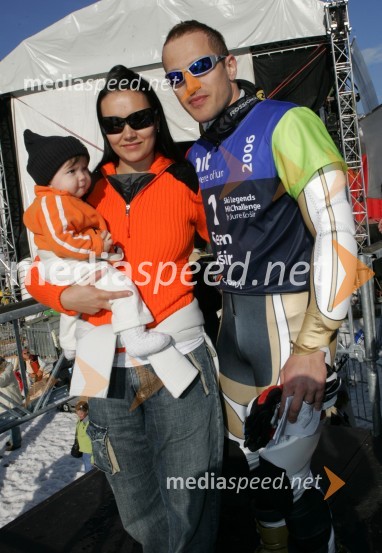 Jure Košir z ženo Alenko in hčerko AnikoJure Košir, poslovilna tekma