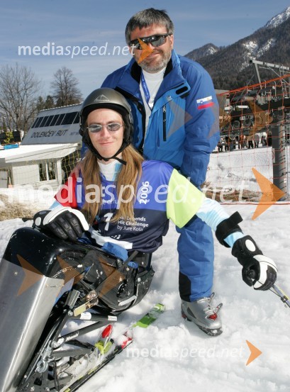 Gal Jaklič, paraolimpijec in njegov oče RomanJure Košir, poslovilna tekma