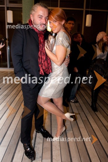 Milan Gačanovič, stilist in Manja Plešnar, novinarka in pevkaSupermodel Slovenije 2009