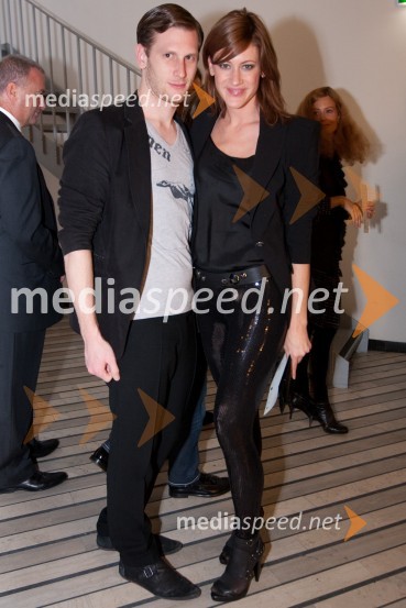 Matevž Faganel, modni oblikovalec in Hannah Mancini, pevkaSupermodel Slovenije 2009