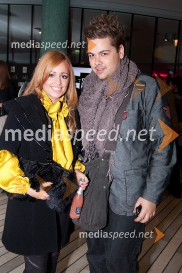 Nina Šušnjara, modna oblikovalka in Nejc Simšič, novinar, igralecSupermodel Slovenije 2009
