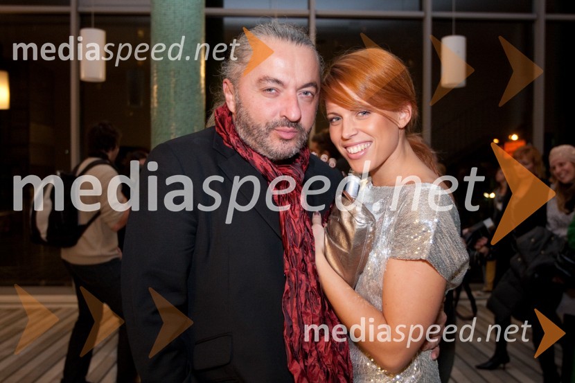 Milan Gačanovič, stilist in Manja Plešnar, novinarka in pevkaSupermodel Slovenije 2009