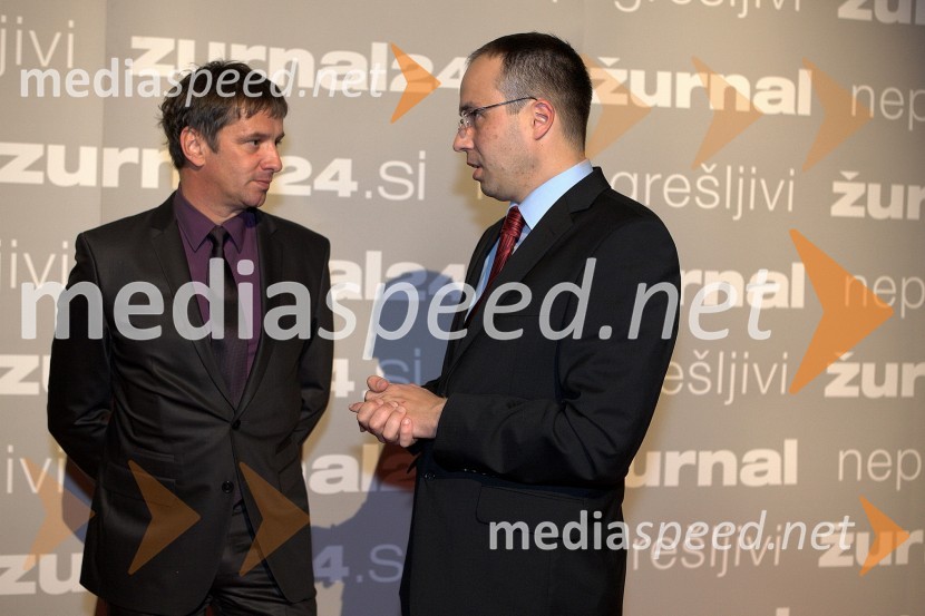 Tomaž Bergoč, odgovoren za področje prodaje in trženja pri Žurnalu ter Leo Oblak, predsednik uprave Infonet media, d.d.Žurnalova zabava