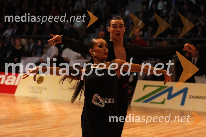Anna Firstova in Alexei Silde, Rusija, svetovna prvaka v latinskoameriških plesih 2009Svetovno prvenstvo v latinskoameriških plesih 2009